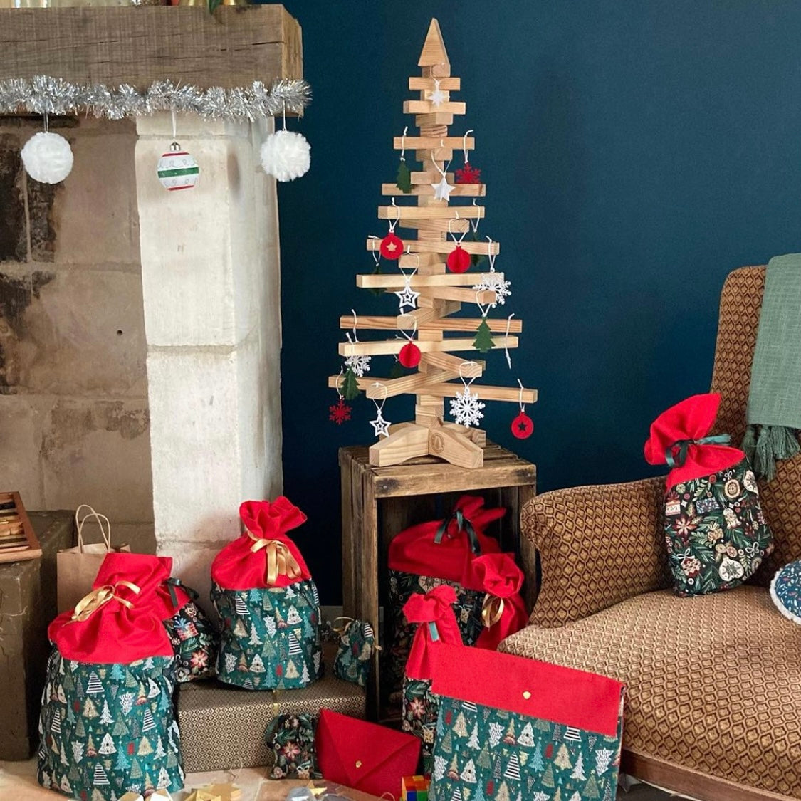 Sapin de Noël en Bois naturel 100% Français - Durable