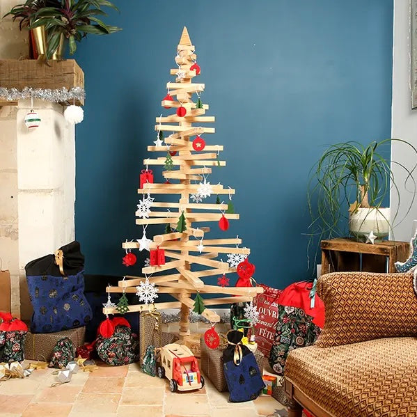 Sapin de Noël en Bois naturel 100% Français - Durable